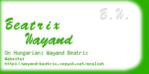 beatrix wayand business card